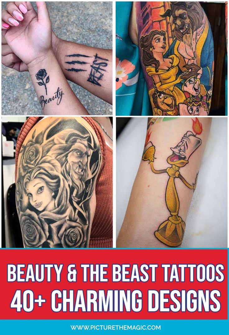 40+ Charming Beauty and the Beast Tattoos