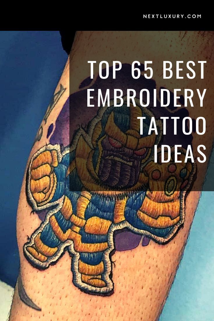 Top 65 Embroidery Tattoo Ideas - [2020 Inspiration Guide]