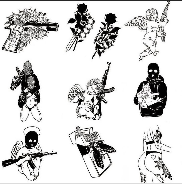 Pin by L4dy on Ideias de tatuagens | Cupid tattoo, Gangsta tattoos, Tattoo  design drawings | Tatuajes gangsta, Tatuaje de cupido, Tatuajes retro