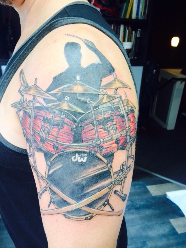 Pin by Nichole Wells on Tats | Drummer tattoo, Music tattoos, Cool forearm  tattoos