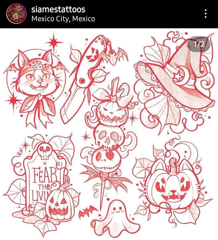 Pin by corinne johnson on write it/draw it | Halloween tattoo flash,  Halloween tattoos, Spooky tattoos