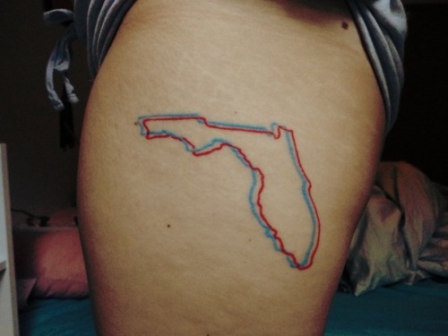 Florida Tattoo! Getting one on my foot with it outlined in just red black  with a heart over the 954 ❤