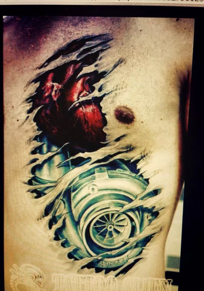 Turbo Heart Tattoo