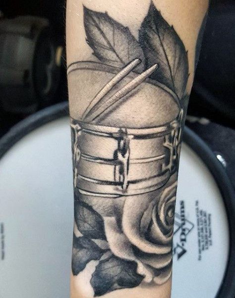70 Drum Tattoos für Männer – Musikinstrument Design-Ideen - Mann Stil |  Tattoo