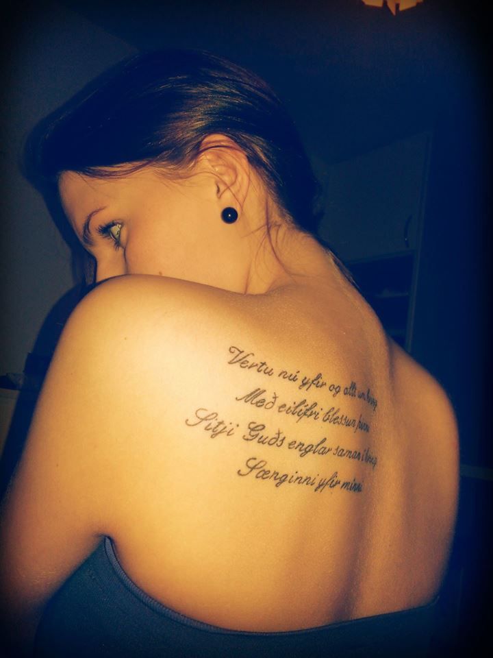 Icelandic tattoo. It's an Icelandic prayer <3 I could get one of the  Icelandic lullabye from