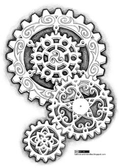 22 Gears Tattoos ideas to save today | gear tattoo, tattoos, steampunk  tattoo and more