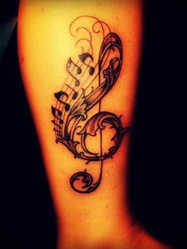32 Cool Music Note Tattoo Ideas