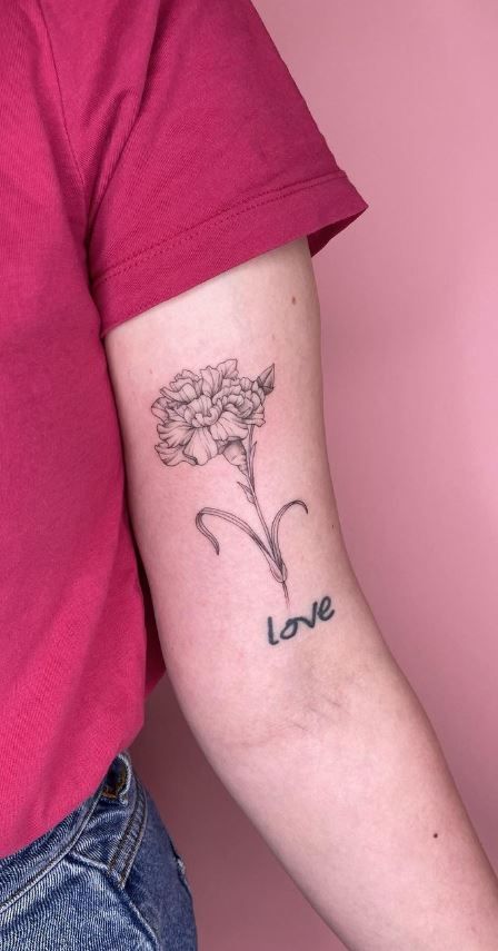 100 Unique and Meaningful Carnation Tattoos - Tattoo Me Now