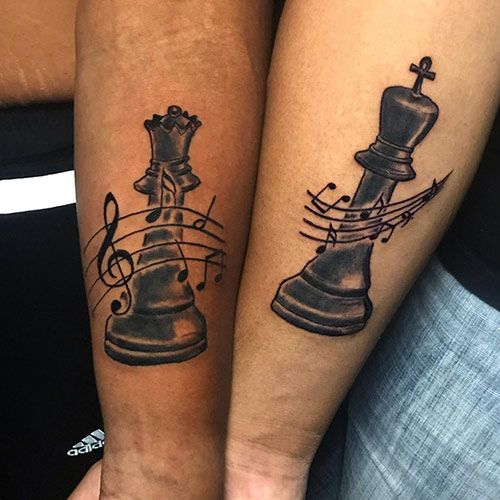 30 Top Design Ideas For Couple King And Queen Tattoos