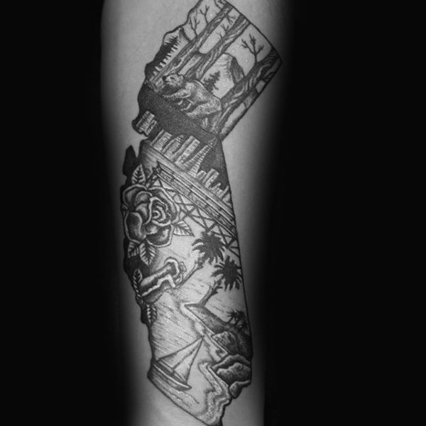 100 Amazing California Tattoo Designs for Men