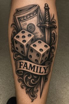 Traditional Gambling Tattoo