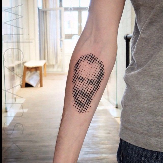 Pretty cool dot matrix comic print style