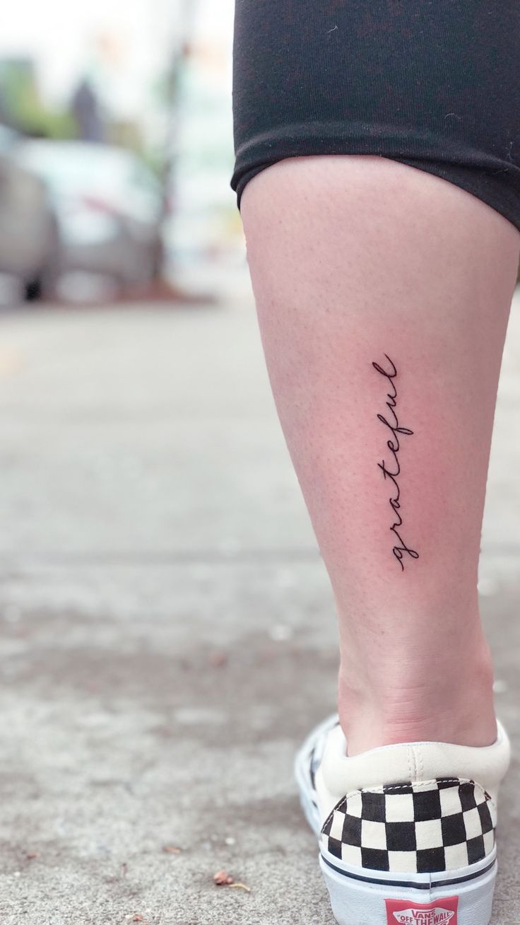 Pin by Allison Bertinotti on Body Art | Forearm word tattoo, Gratitude  tattoo, Tattoos for women