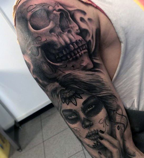100 Stunning Sugar Skull Tattoo Designs for Men