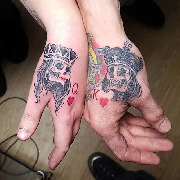 Skull King and Queen Tattoo