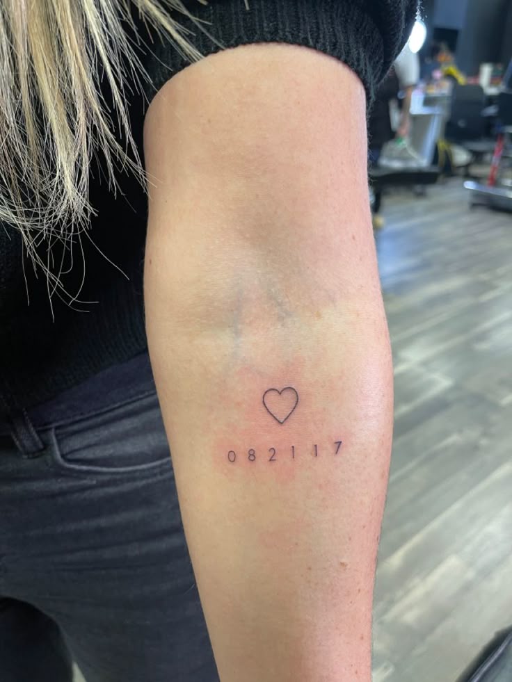 Birth Date minimalist tattoo
