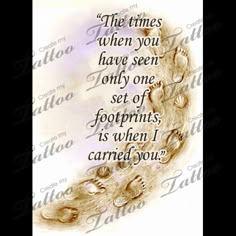 9 Best Footprints in the sand tattoo ideas | footprints in the sand tattoo, tattoo  quotes, tattoo designs