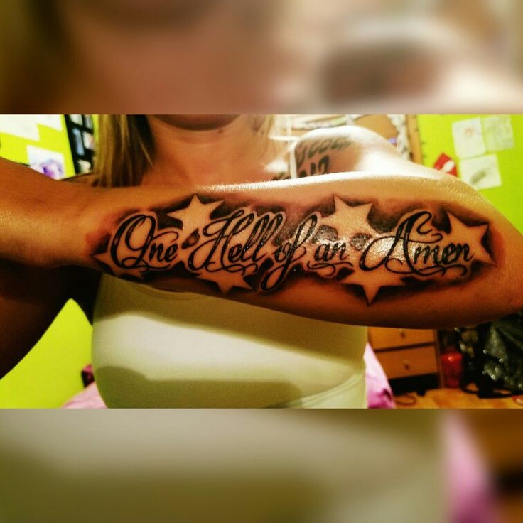 One Hell of an Amen tattoo | Word tattoos, Tattoo word fonts, Tattoo sleeve  designs
