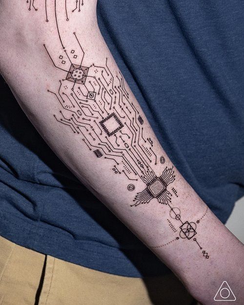 Transcendence Tattoo Art: A Tech-Inspired Fusion by Los Angeles Tattoo  Artist — 1MM Tattoo Studio