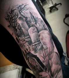 Cemetery Sleeve Tattoo
