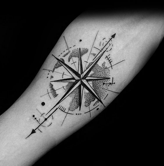 50 Small Compass Tattoos for Men