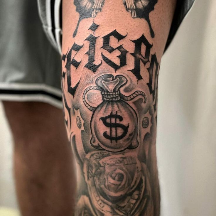 Moneybagg Yo Leg Tattoos