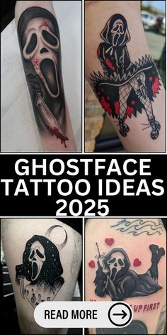 Ghost Face Tarot Card Tattoo