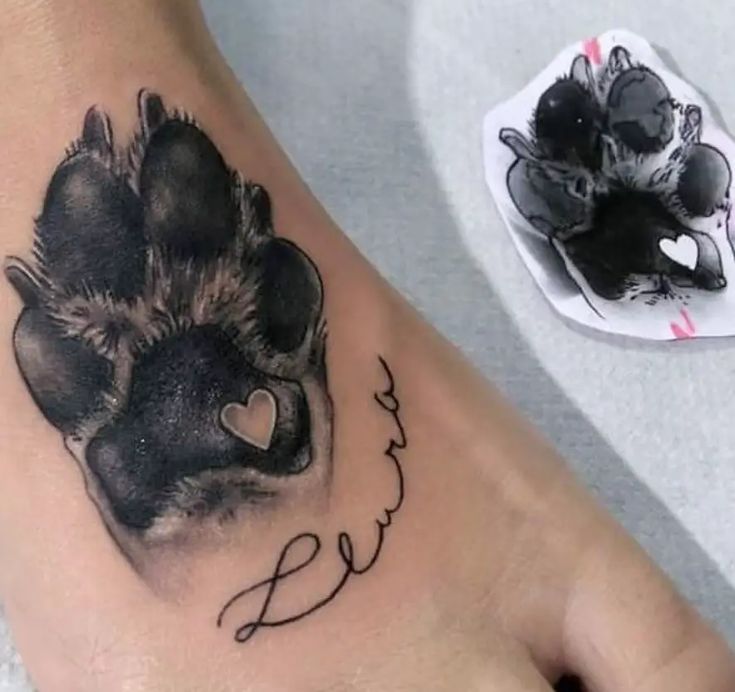 70+ Best Paw Print Tattoo Ideas for Dog Lovers - The Paws