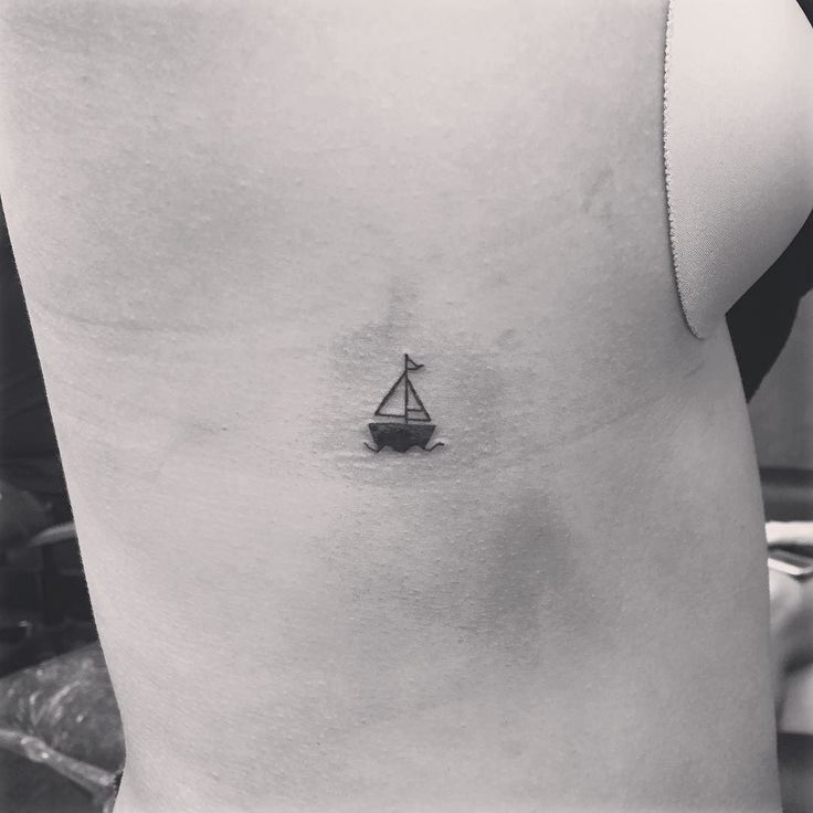 Sailing tattoo, Small tattoos, Sailboat tattoo