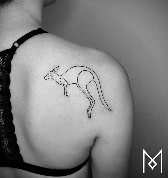 Mo Ganji kangaroo tattoo