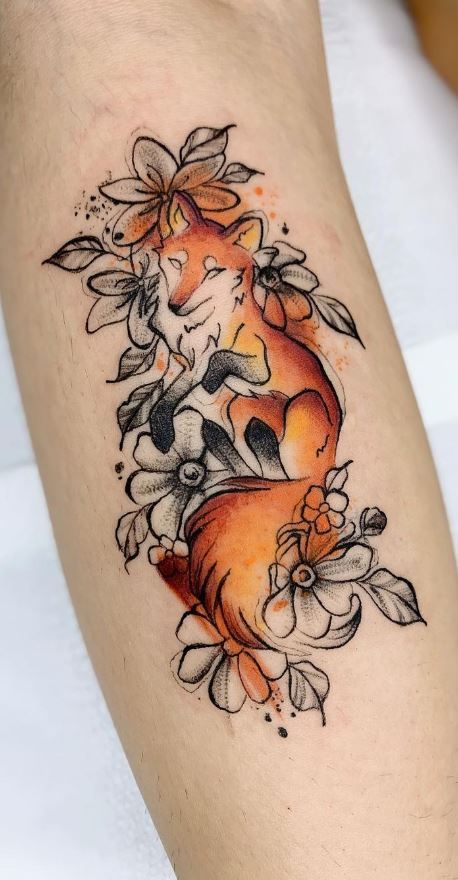 145 Captivating Fox Tattoos, Ideas, and Meanings - Tattoo Me Now | Fox  tattoo, Tattoos, Tattoos with