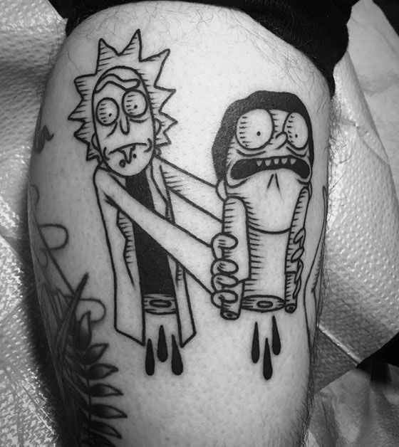 63 Epic Rick and Morty Tattoo Designs for Men