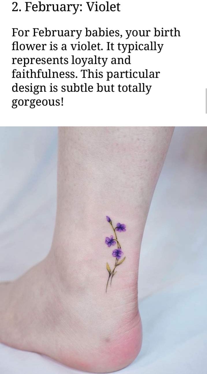 12 birth month flower tattoo design and meaning ideas for your first ink.