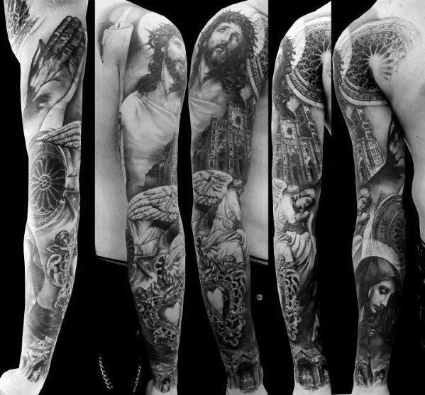 50 Cathedral Tattoo Designs for Men