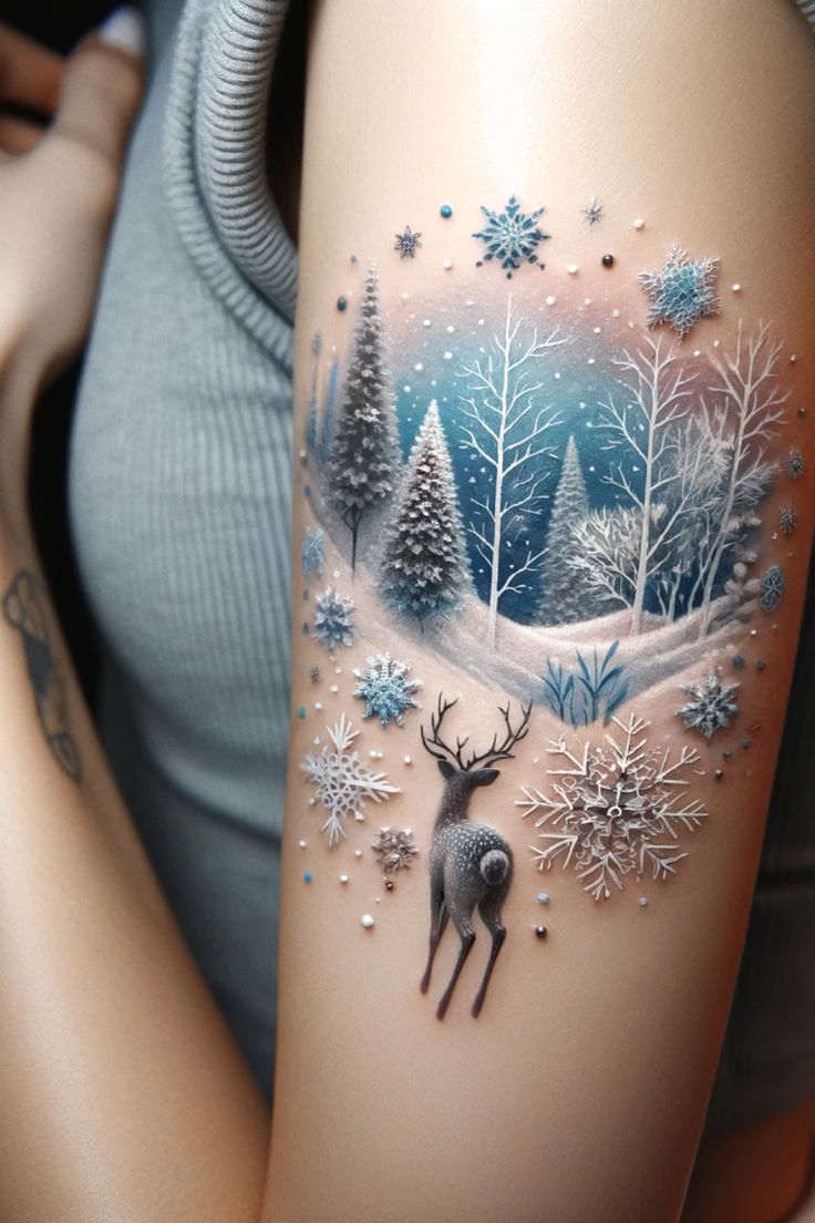 Christmas Tattoos That'll Have You Making Snow Angels