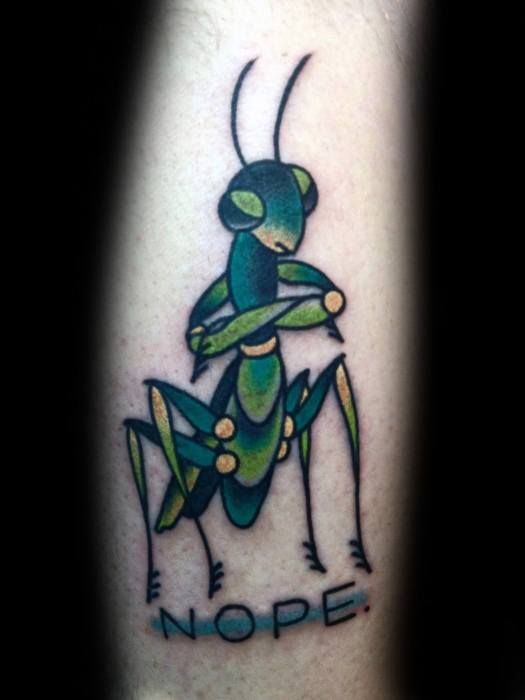 50 Epic Praying Mantis Tattoo Designs For Men