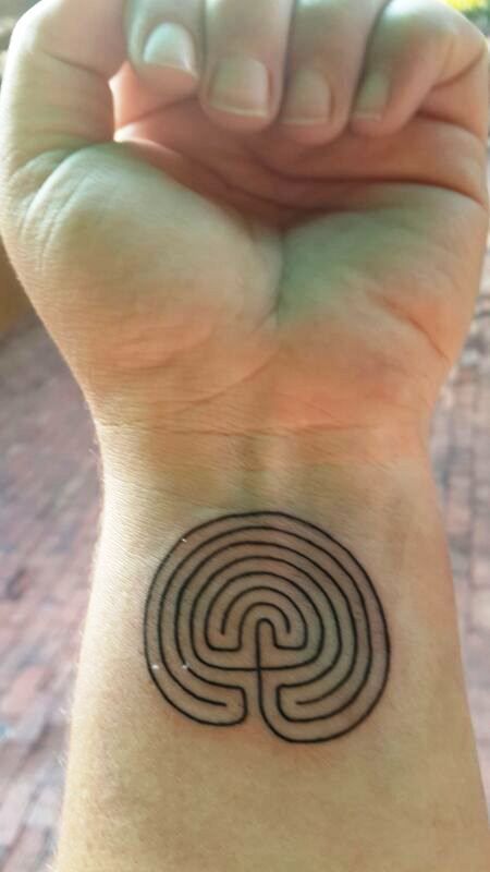 Pin by Karen Mackesy on Tattoo | Labyrinth tattoo, Labrynth tattoo, Hand  tattoos