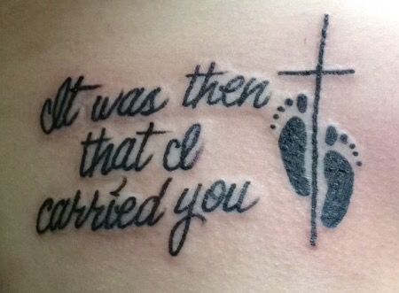 Footprints in the sand tattoo