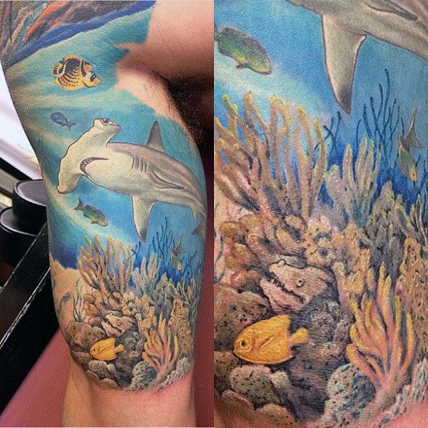 50 Unique Coral Reef Tattoo Designs for Men