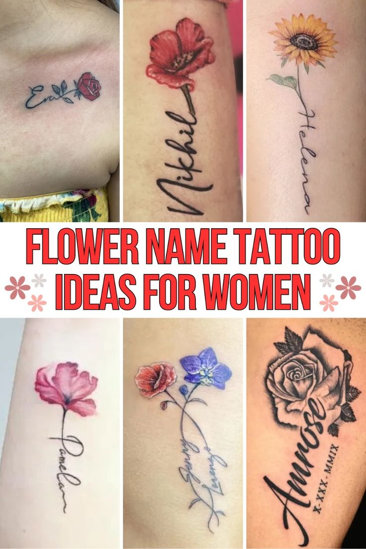 Lovely Flower Name Tattoo Ideas You'll Absolutely Love
