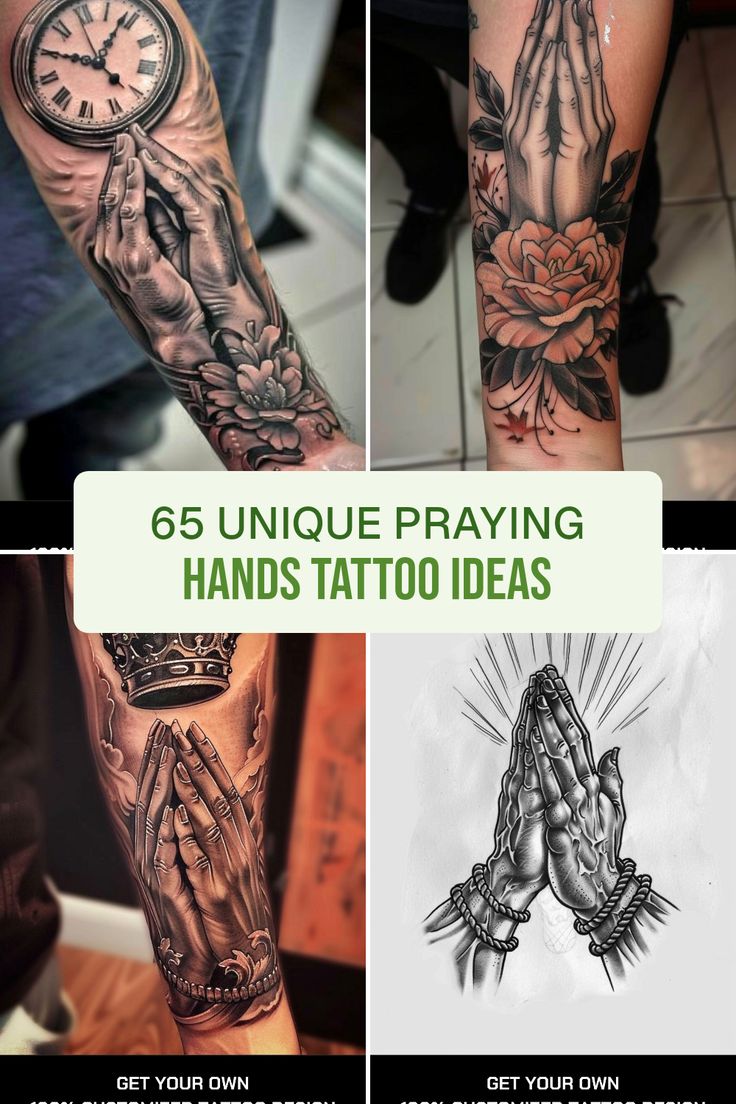 65 Unique Praying Hands Tattoo Ideas