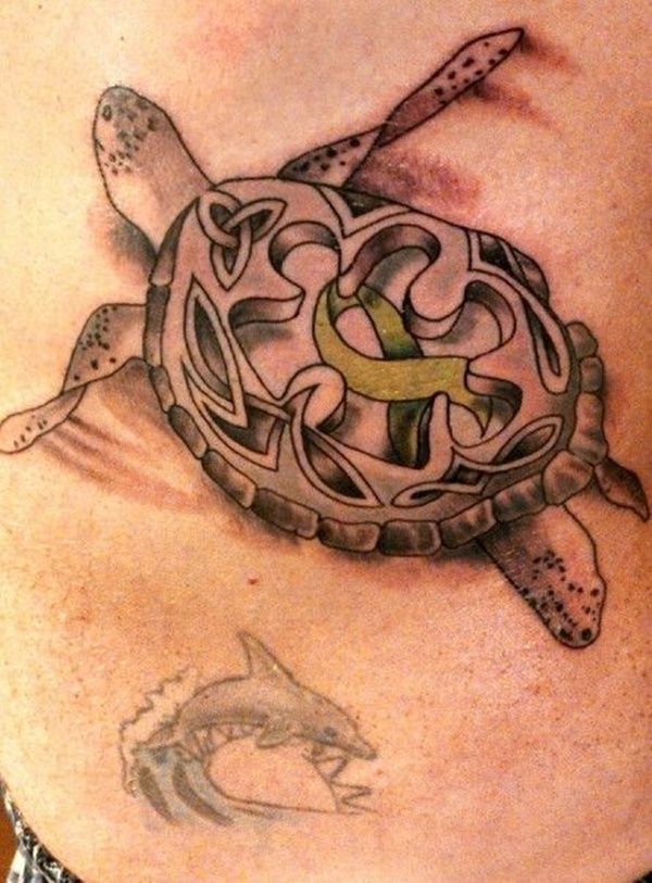 80 Simple and Small Sea Turtle Tattoos Design with Meanings