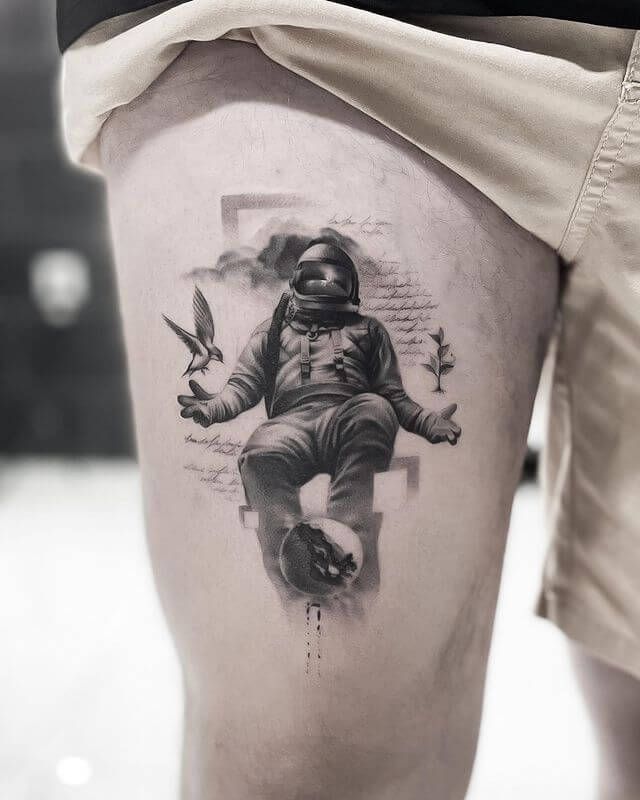 22 Amazing Astronaut Tattoo Designs To Blow Your Mind