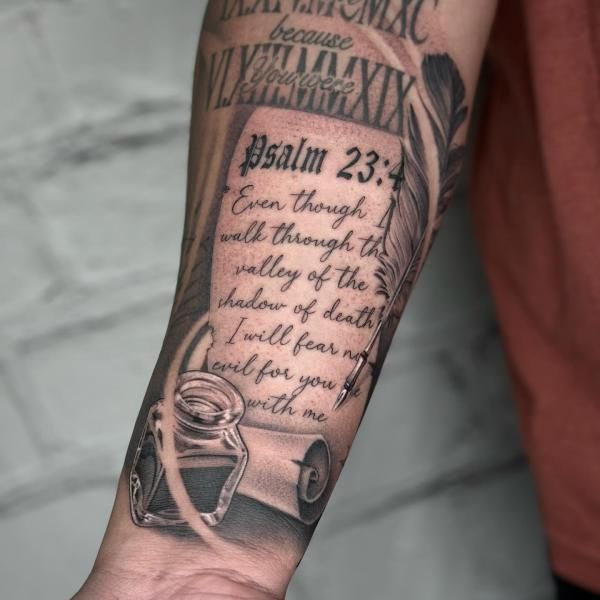 Fear No Evil: Bold Psalm 23:4 Tattoo Designs | Art and Design