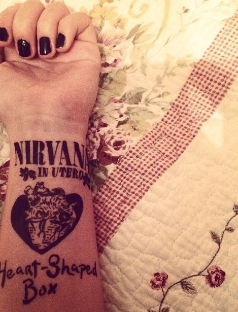 Nirvana heart shaped box tattoo