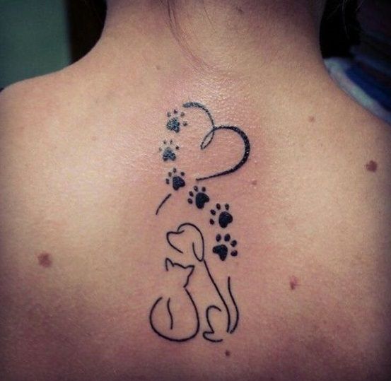 27 Best Cat & Dog Tattoo Designs - The Paws