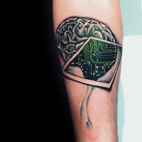 60 Brain Tattoo Designs for Men