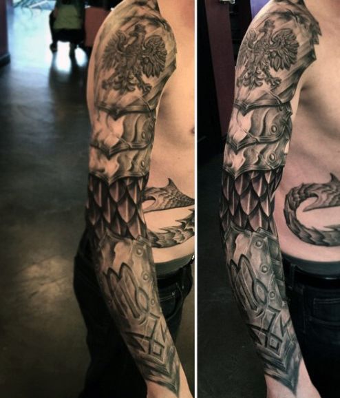 93 Armor Tattoo Designs for Men