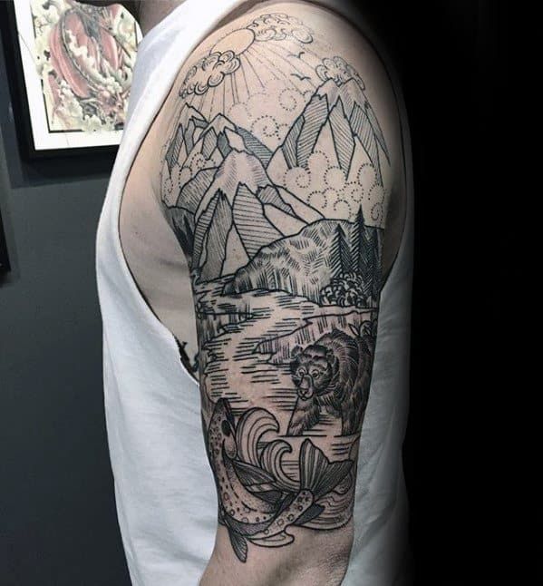 50 Amazing River Tattoos for Men