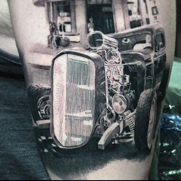 Car Tattoos For Men - Cool Automotive Design Ideas